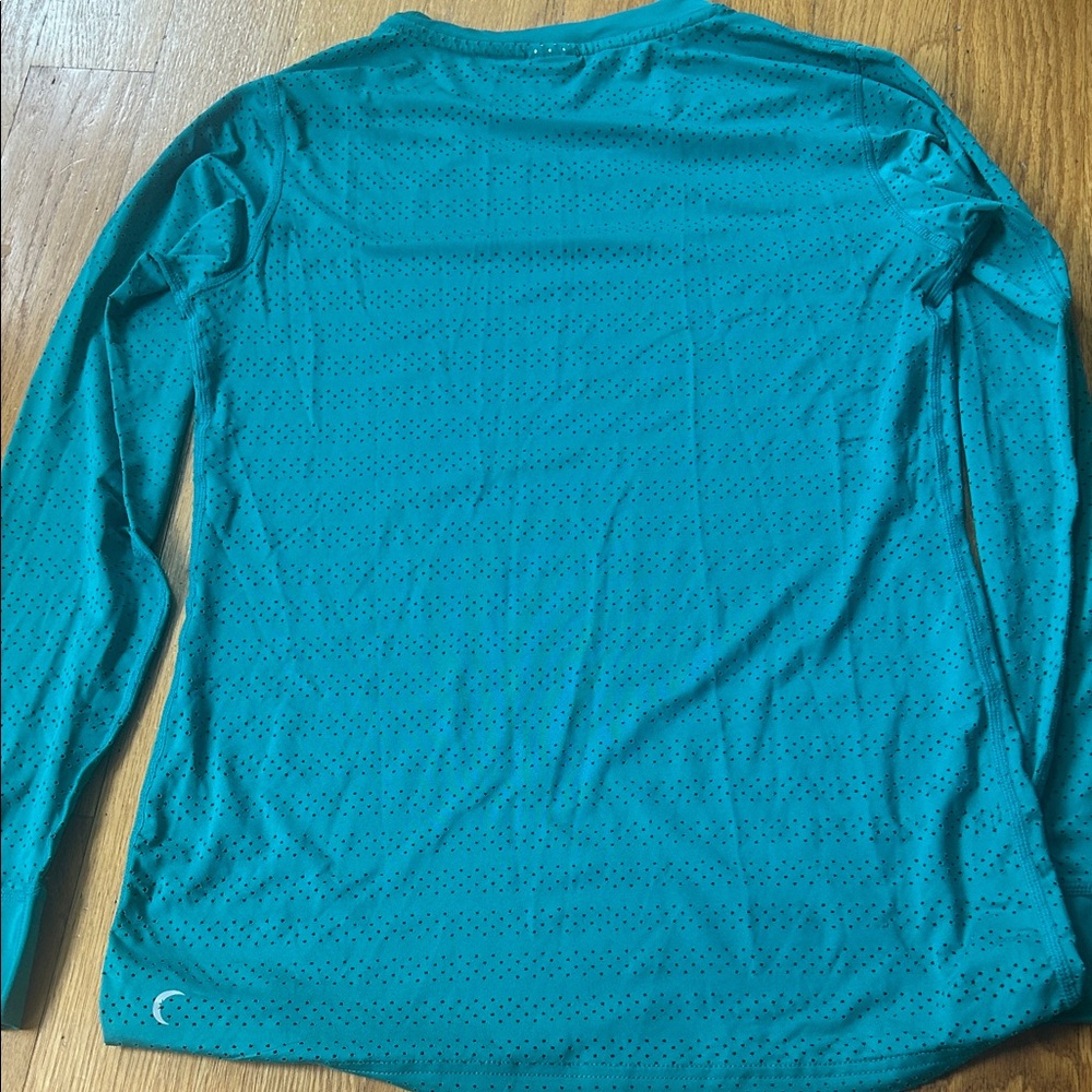 ZYIA Active Turquoise Perforated Top - Picture 3 of 4